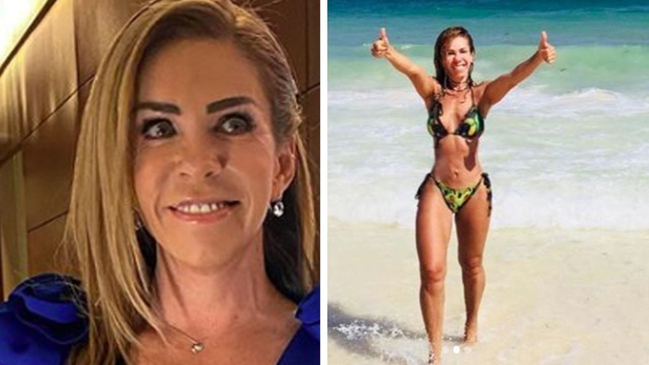 De espalda, Rocío Sánchez Azuara luce figura de infarto en traje de baño