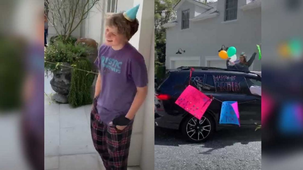 Covid-19: Hijo de actriz celebra su cumple con “desfile de distanciamiento social”