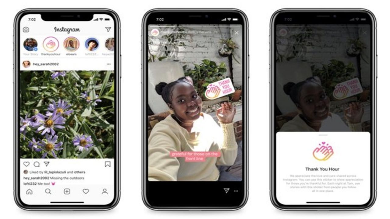 Instagram lanza nueva función de agradecimiento ante Covid-19