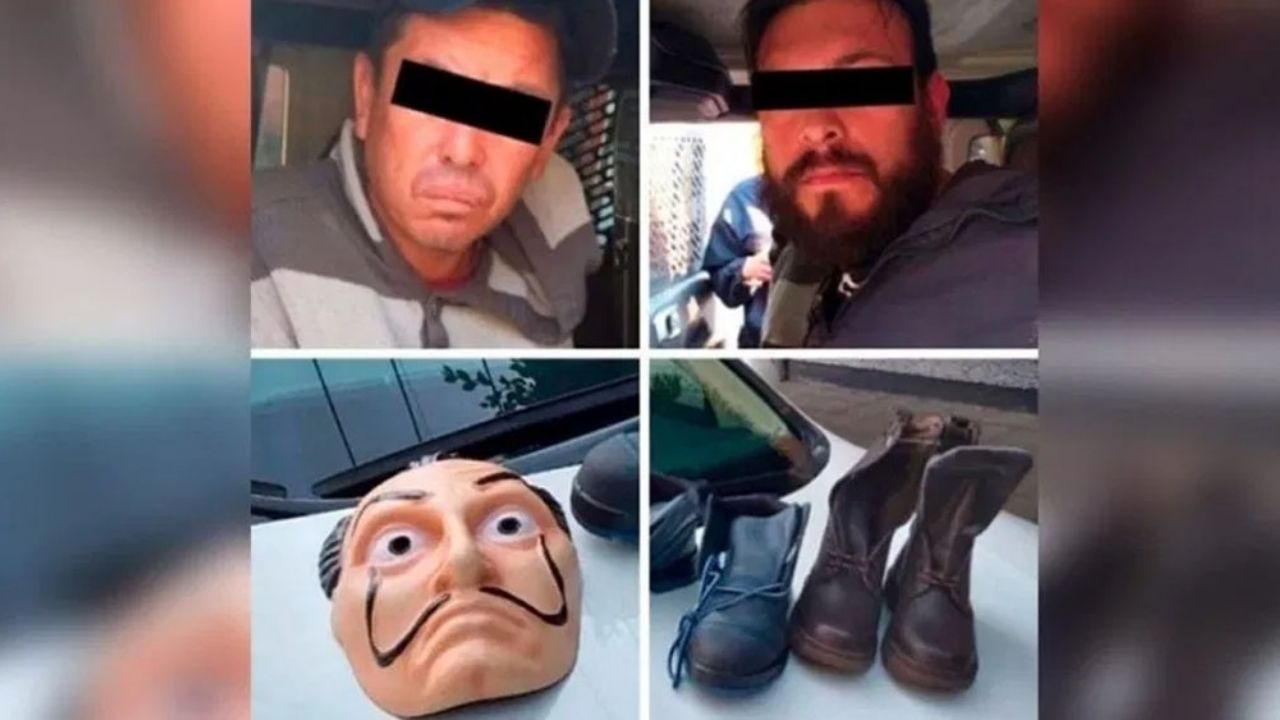 Atrapan a dos presuntos ladrones que usaban máscara de ‘La Casa de Papel’