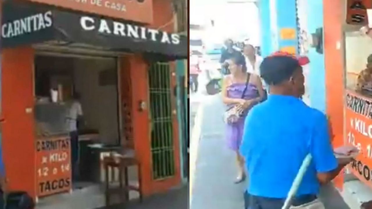 (VIDEO) “Hay que dar hasta que duela”: Taquero regala carnitas y se hace viral