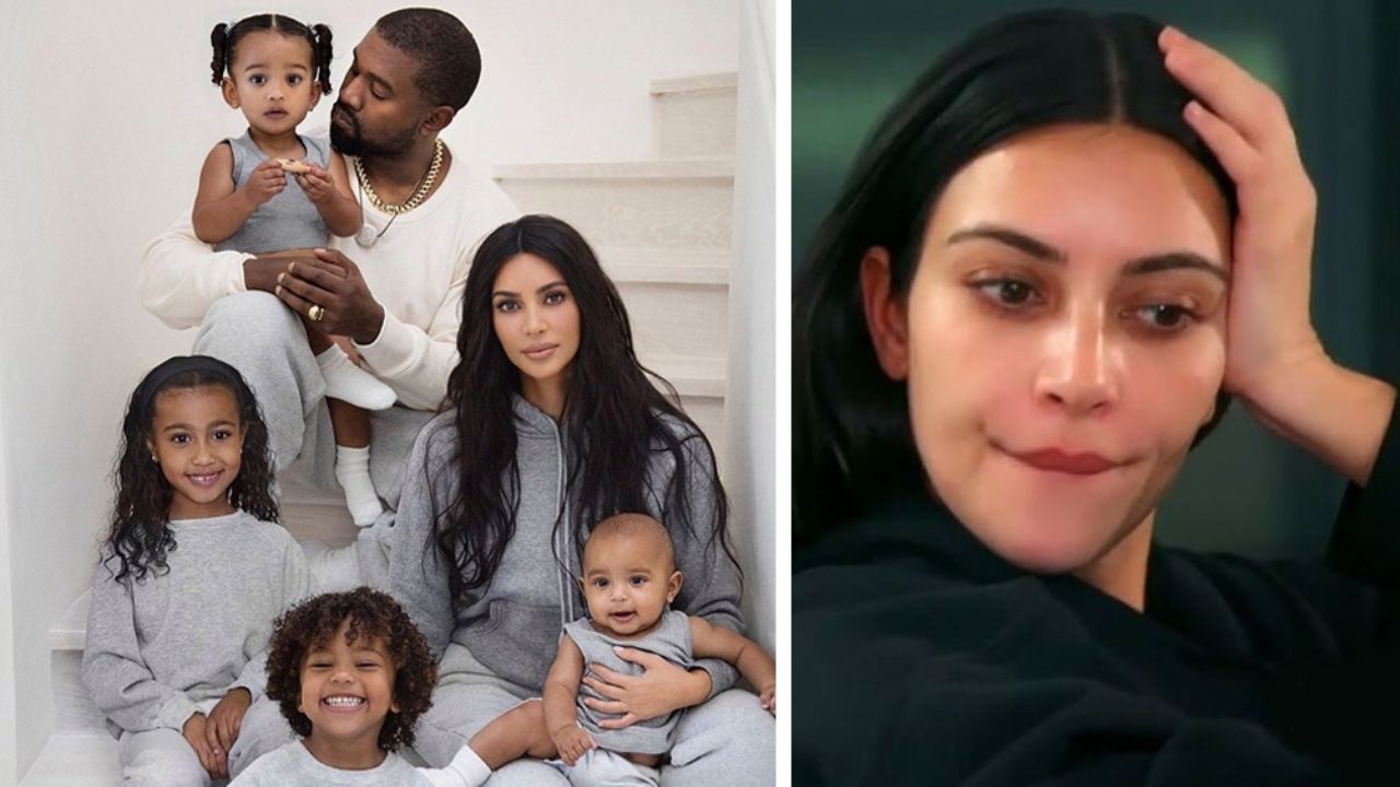 VIDEO: Harta de sus hijos, Kim Kardashian se esconde en el baño durante la cuarentena