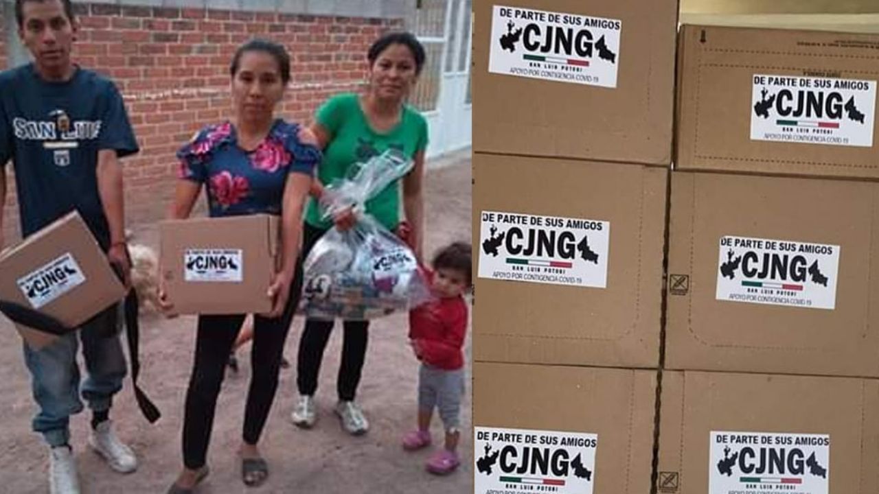 “De parte de sus amigos”: CJNG regala despensas a gente vulnerable por Covid-19