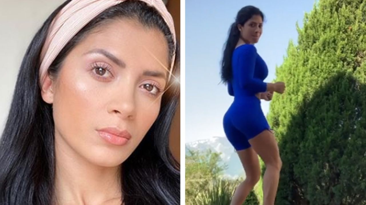 Kimberly Flores calienta la cuarentena con pegadito traje de cuerpo completo