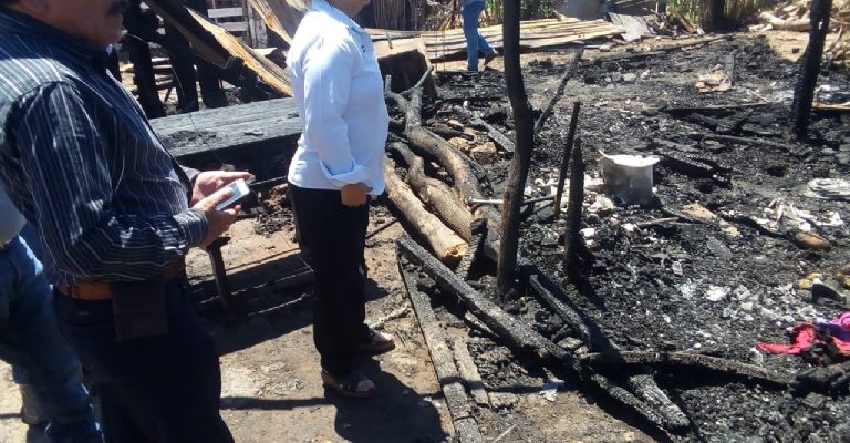 Personal del DIF se presentó en el lugar del incidente