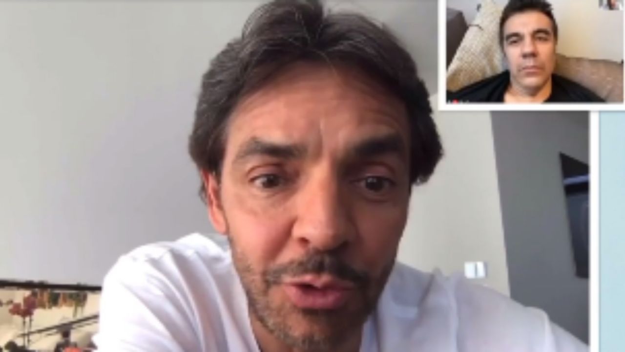 Adrián Uribe y Eugenio Derbez se sacan sus ‘trapitos’ al sol en íntima videollamada