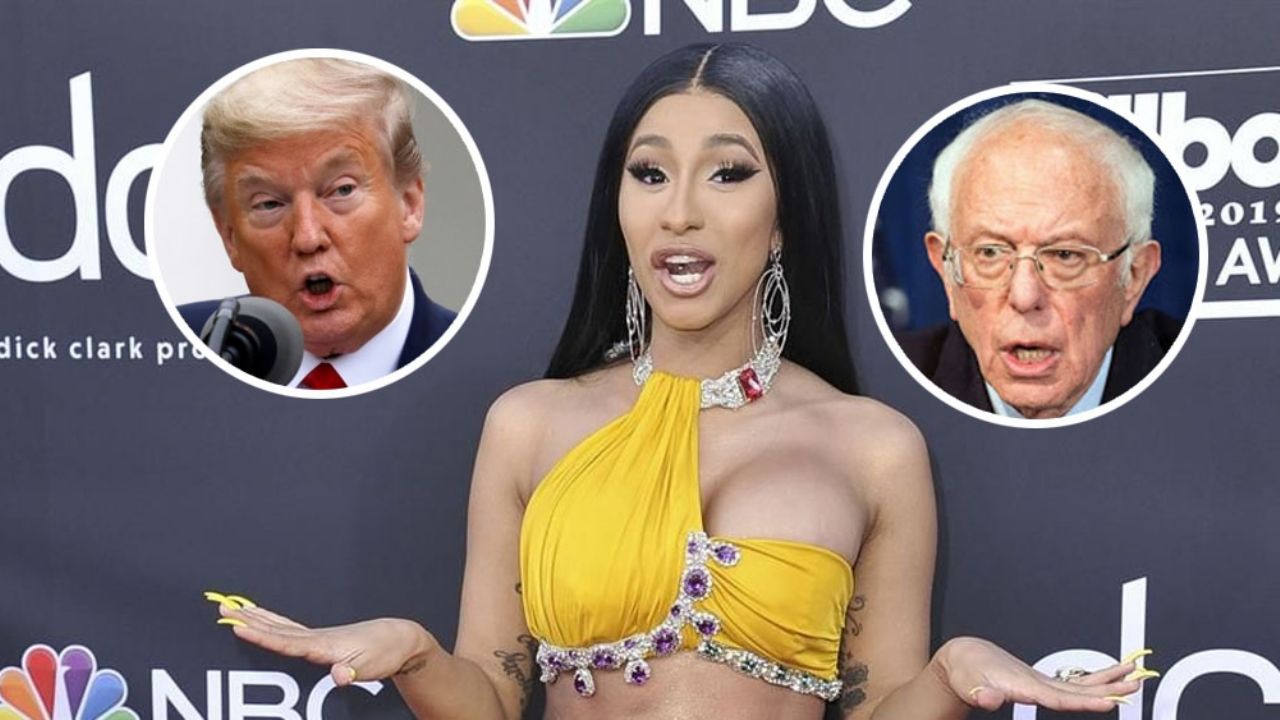 Cardi B teme por su vida por hablar mal de Trump en transmisión con Bernie Sanders