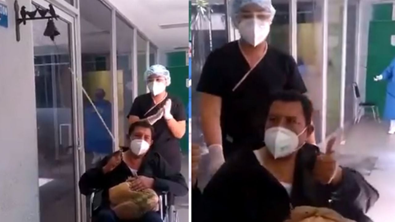 VIDEO: Entre aplausos, dan de alta a paciente que venció al Covid-19 en Sinaloa