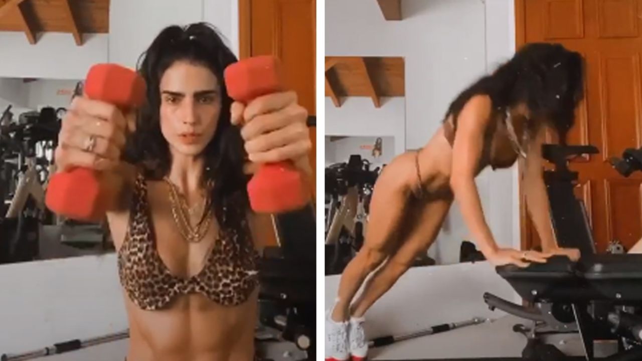 Bárbara de Regil se ejercita en pequeñita ropa interior e Instagram enloquece