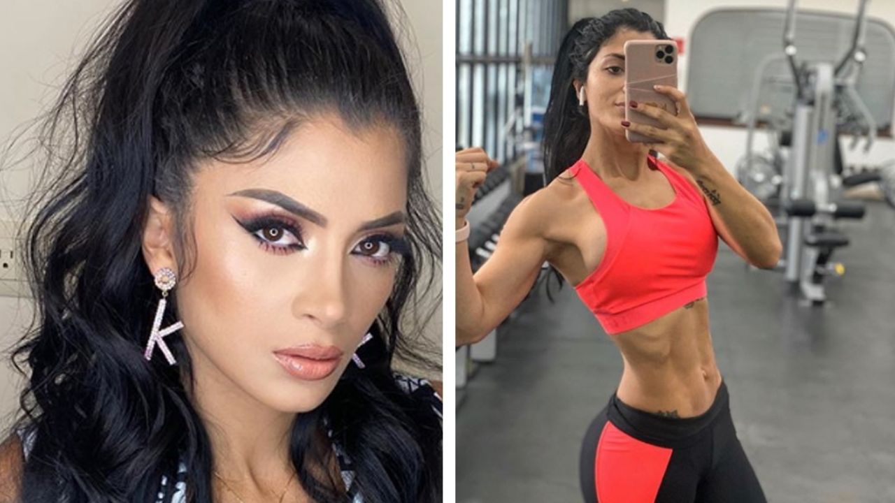 Kimberly Flores se baja el pantalón para presumir su marcado vientre