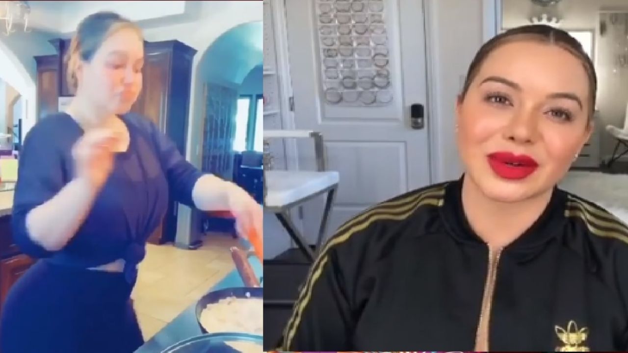 Con canción de Jenni Rivera, Chiquis baila y cocina desde su casa:” Soy perrísima”