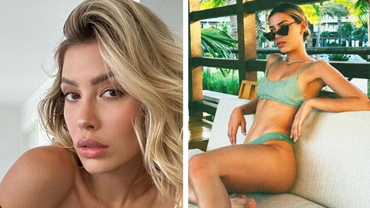 Michelle Salas, hija de Luis Miguel, se aligera de ropa en el baño de su casa