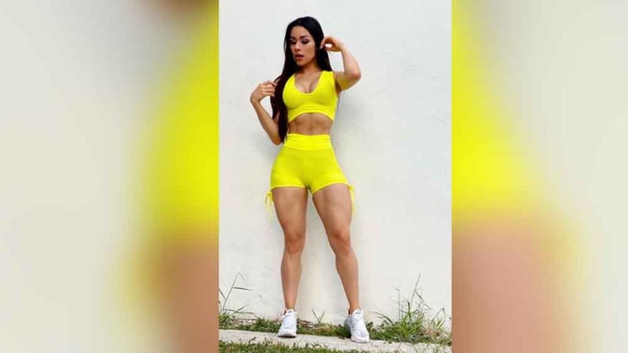 Yuliett Torres eleva la temperatura al ejercitarse en paños menores en la calle