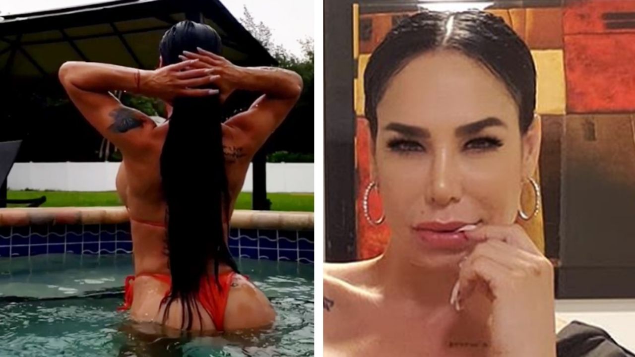 Húmeda y minibikini: Lis Vega presume sus más íntimos tatuajes desde la piscina