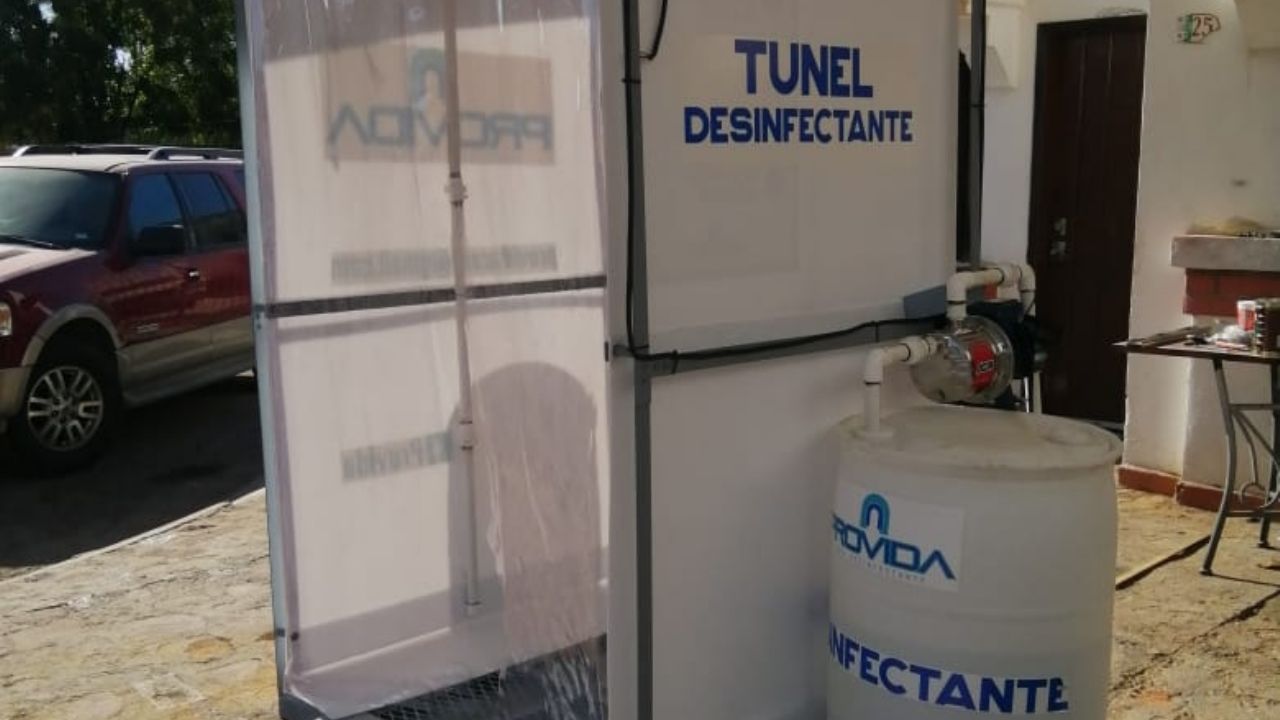 Ingenieros donan túnel sanitizante en apoyo al personal del HGE de Hermosillo
