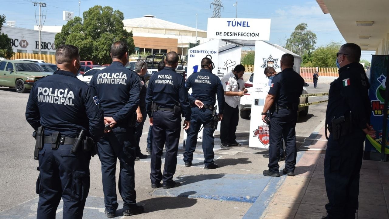 Es instalado túnel sanitizante en comandancia de Policía de Hermosillo