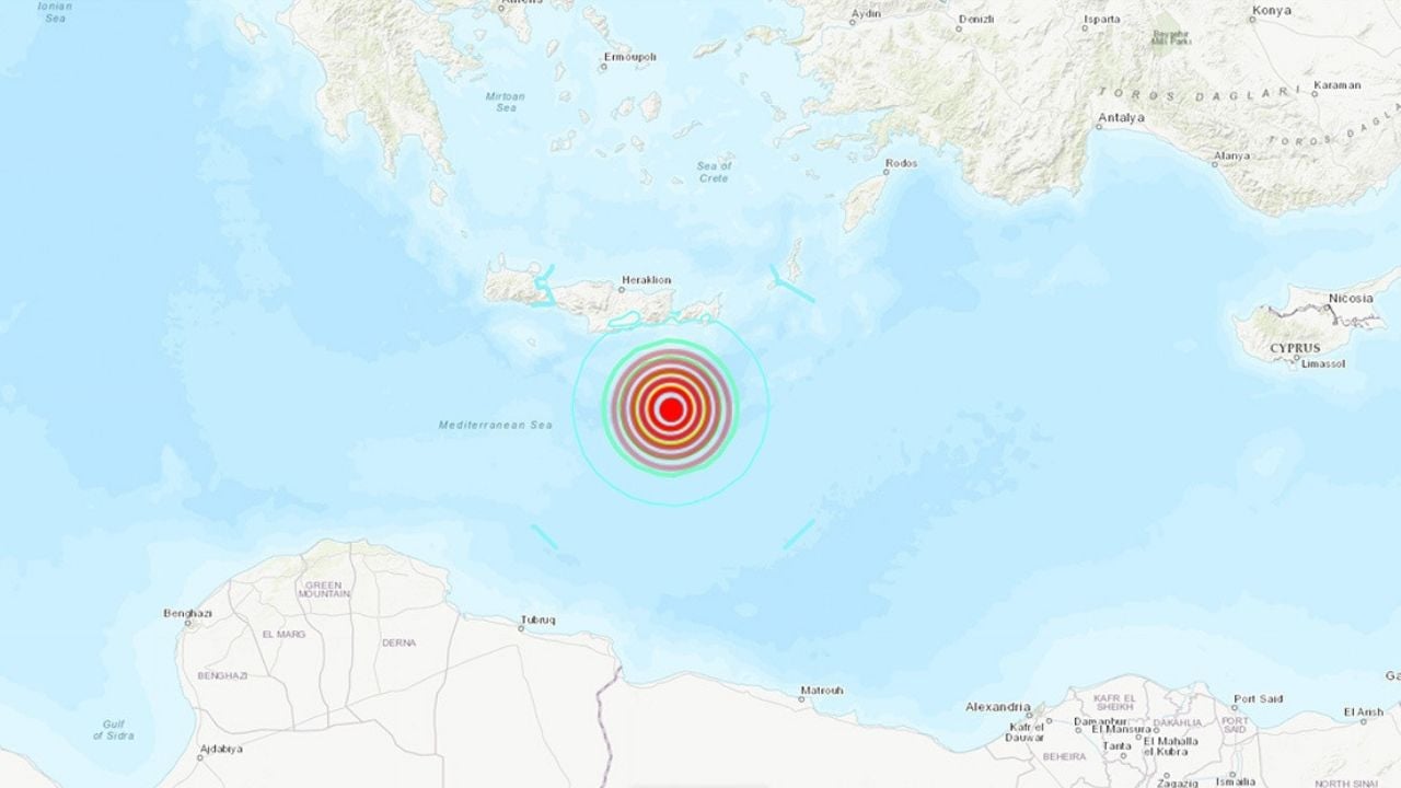 Sismo de 6.5 grados azota en costas de Creta; no hay alerta de tsunami