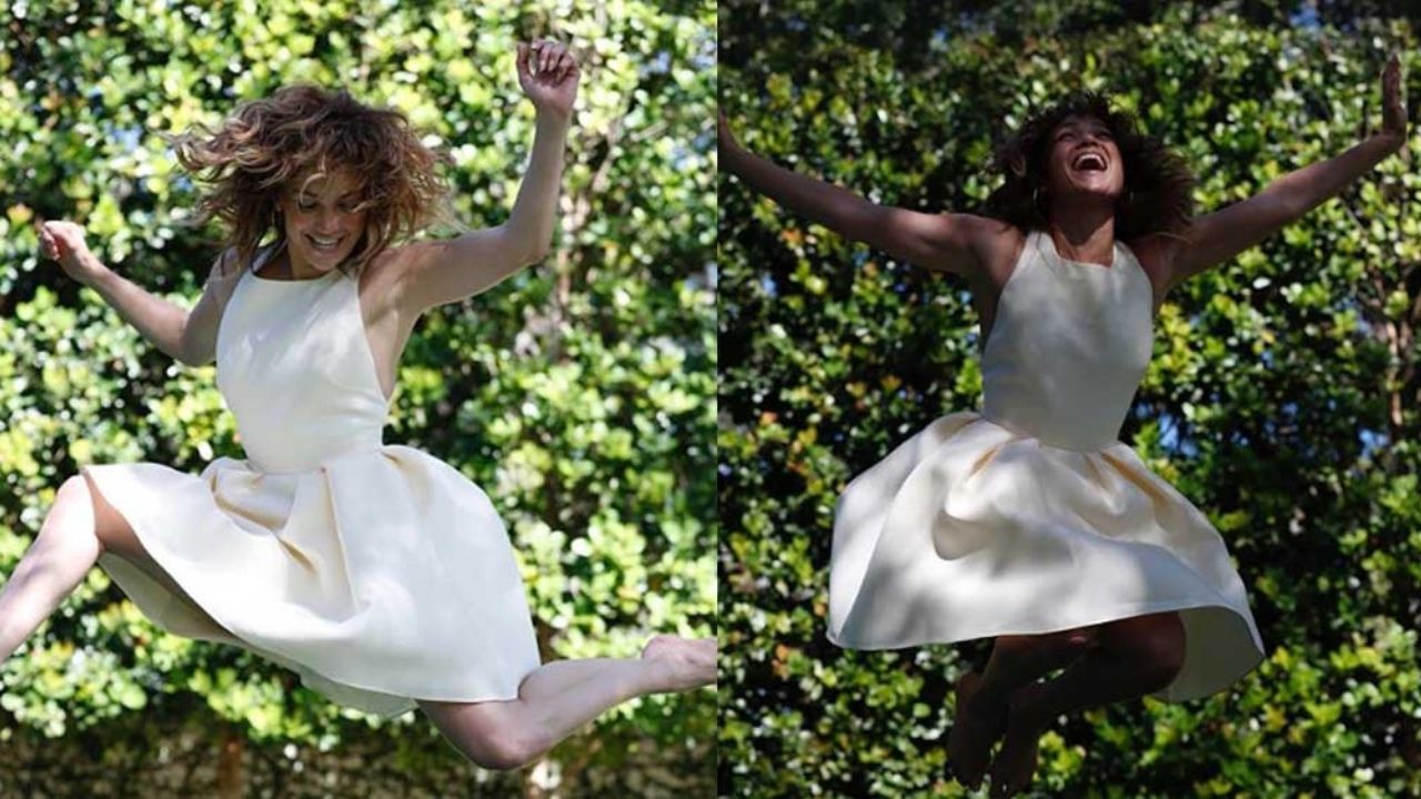 Jennifer Lopez deslumbra en vestido corto y revela cómo sobrelleva el encierro