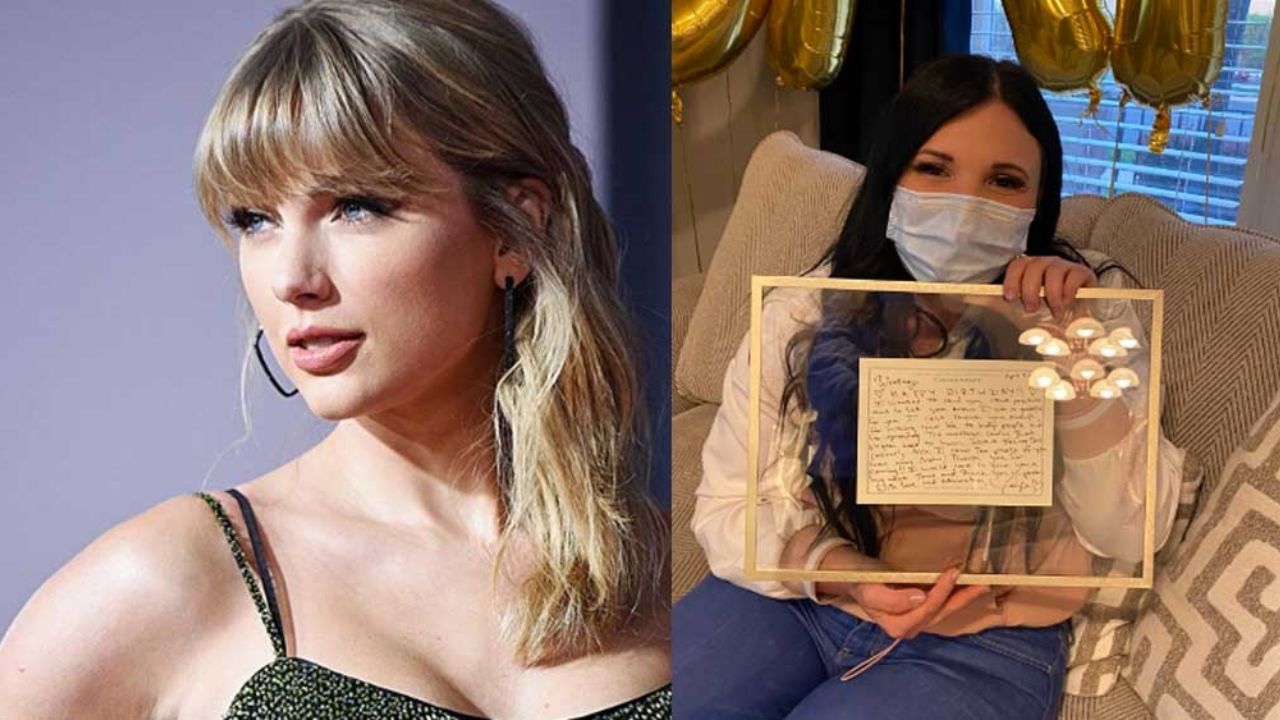 Con carta y regalos, Taylor Swift reconoce a fan que lucha contra el Covid-19