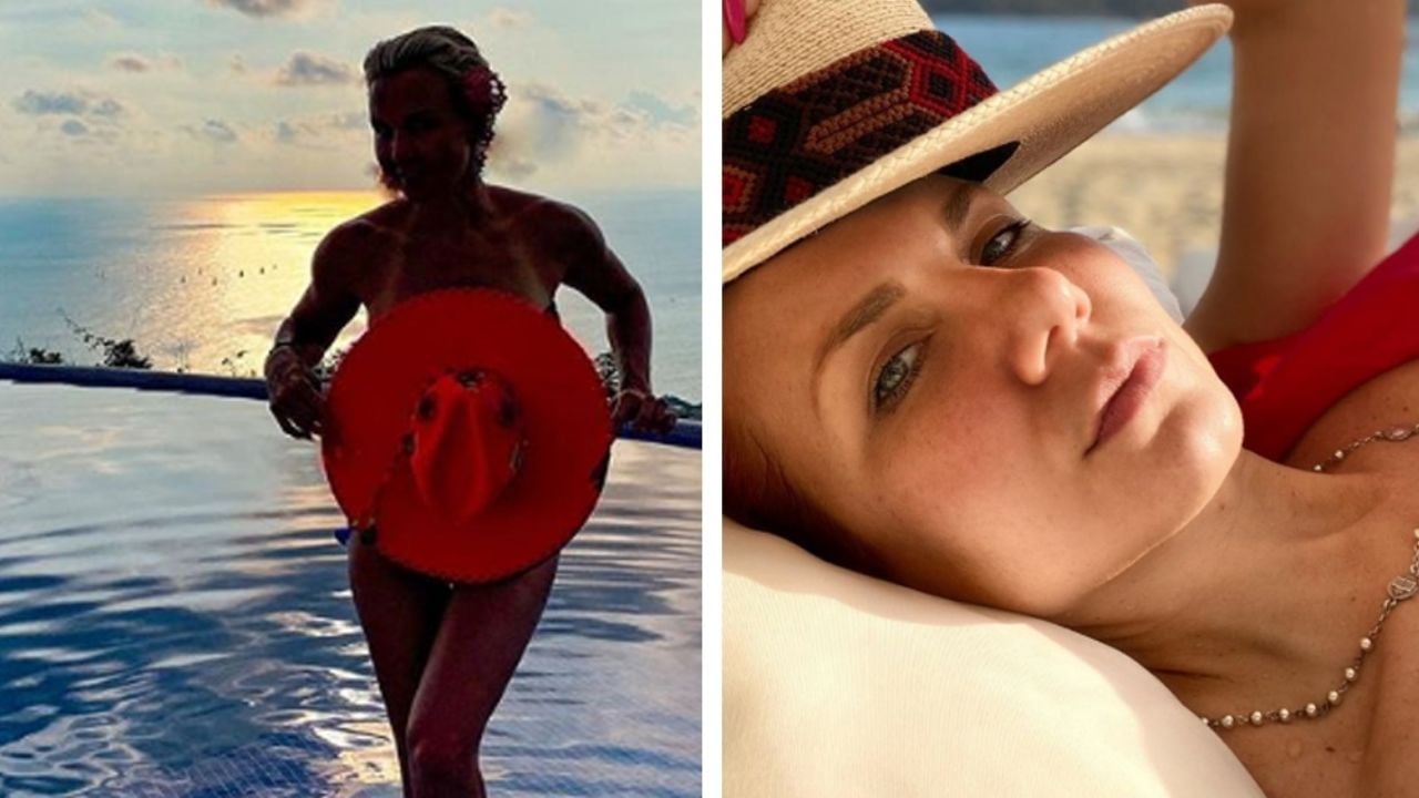 Michelle Vieth se olvida de los pantalones y se muestra en tanga de hilo