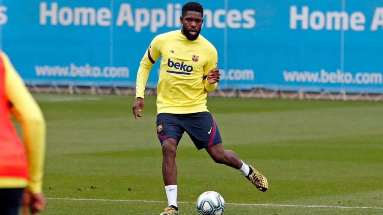 Samuel Umtiti es el primer lesionado tras el regreso de la cuarentena por el Covid-19