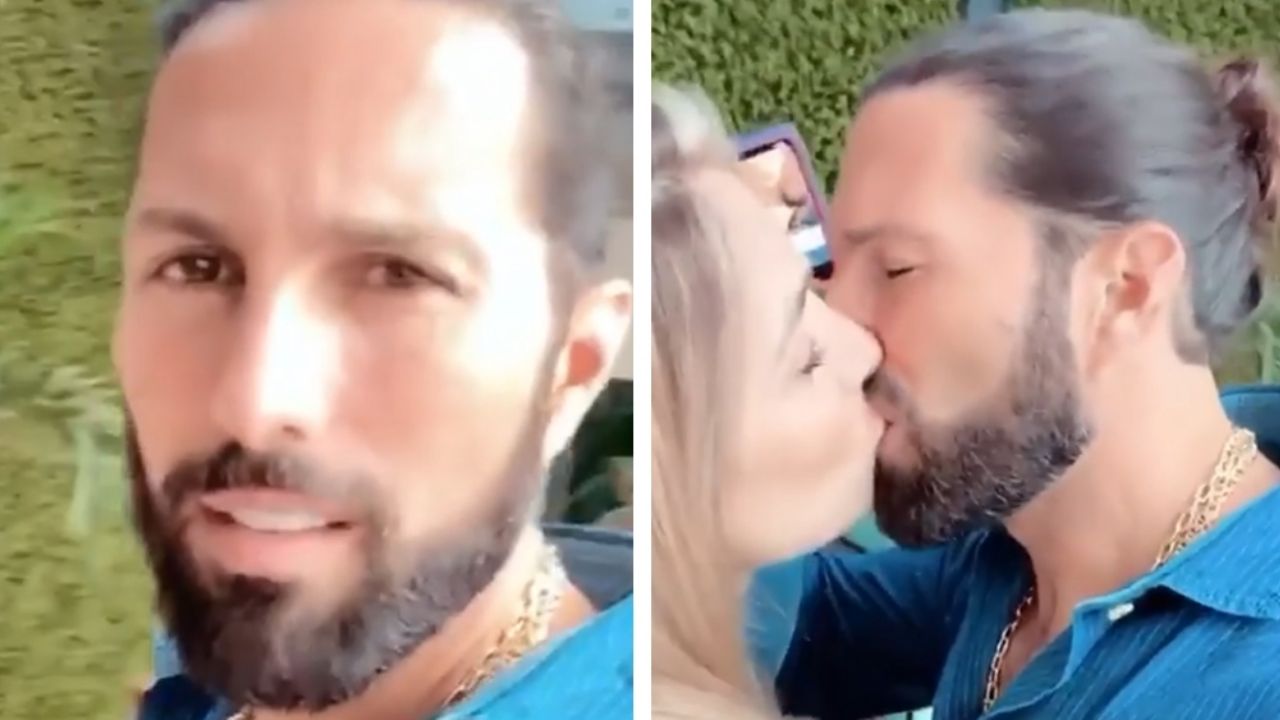 Poncho de Nigris roba tremendo beso a su esposa, Marcela Mistral: “Revivió el fuego”