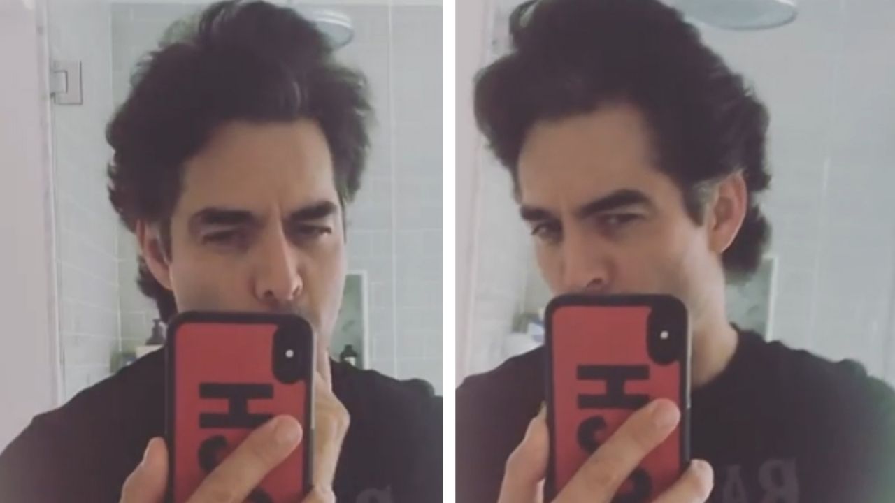 Omar Chaparro le dice adiós a su melena y se corta el cabello desde su casa