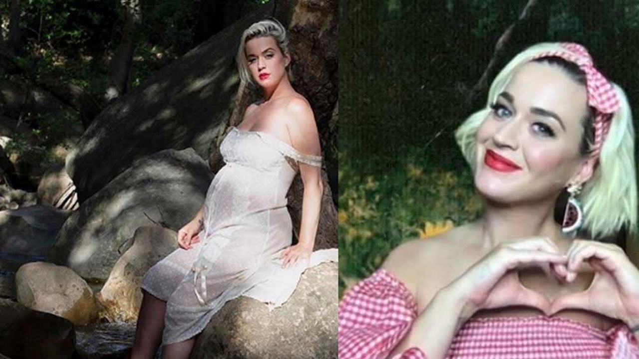FOTOS: Katy Perry muestra su avanzado embarazo en vestido transparente