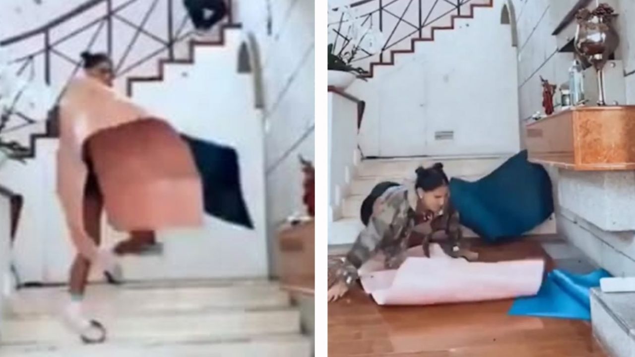 MEMES: Bárbara de Regil sufre tremenda caída en vivo y es destrozada en Twitter