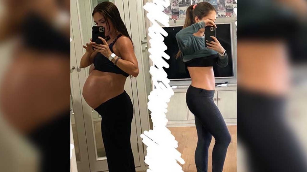 ¡Increíble! Anahí luce tonificada figura a poco de tener a su segundo bebé