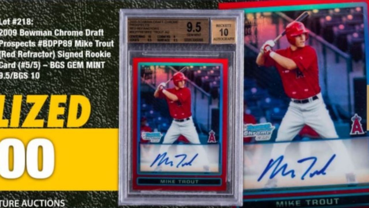 Tarjeta de Trout es vendida en cifra récord en subasta