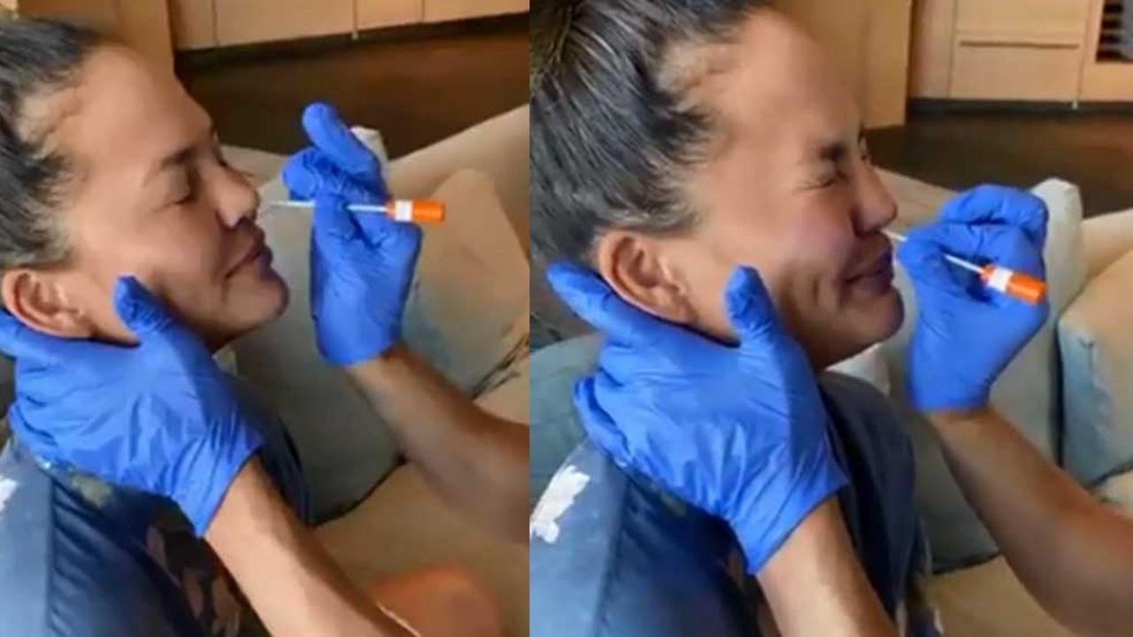 VIDEO: Acusan a modelo de hacerse prueba de Covid-19 por diversión y ella responde