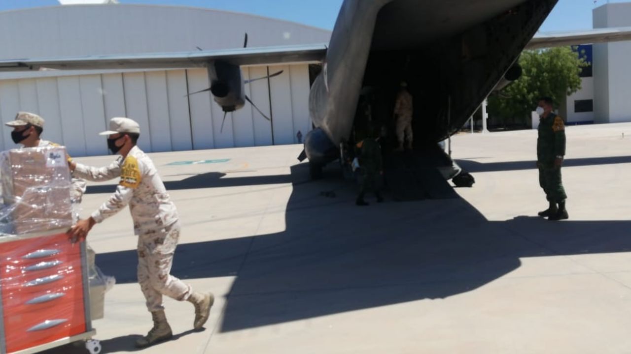 Ayuda Covid-19: Sedena envía insumos médicos a Sonora para atención y protección
