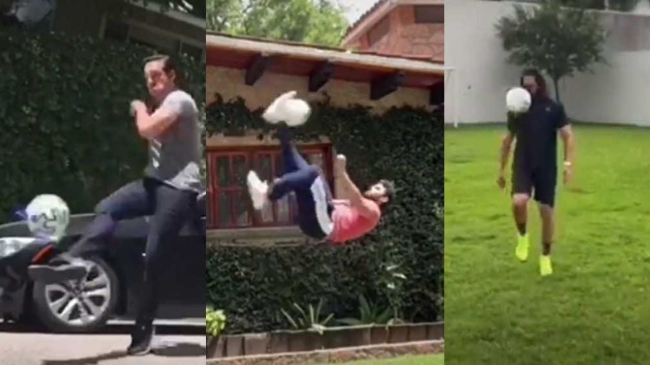 VIDEO: Vadhir Derbez, Poncho de Nigris y más famosos hacen reto futbolero en TikTok
