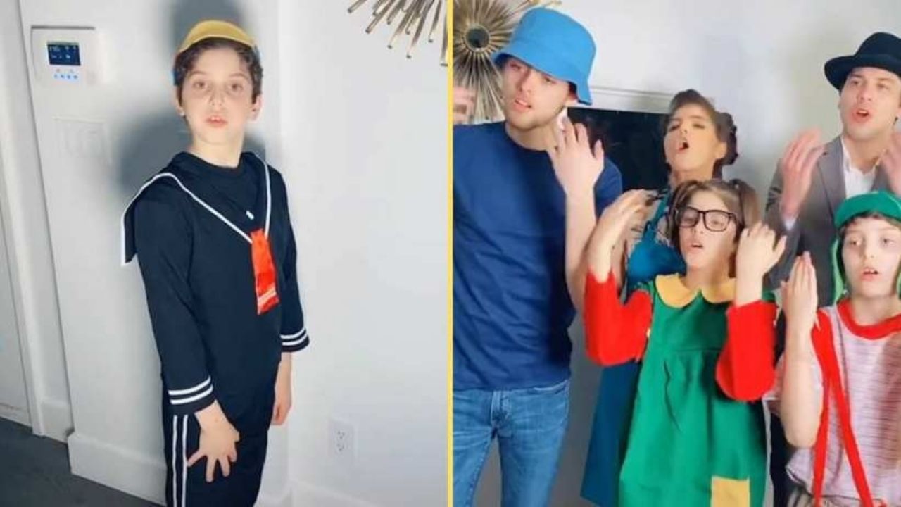 “La reina del TikTok”: Ana Bárbara y sus hijos interpretan ‘El Chavo del 8’