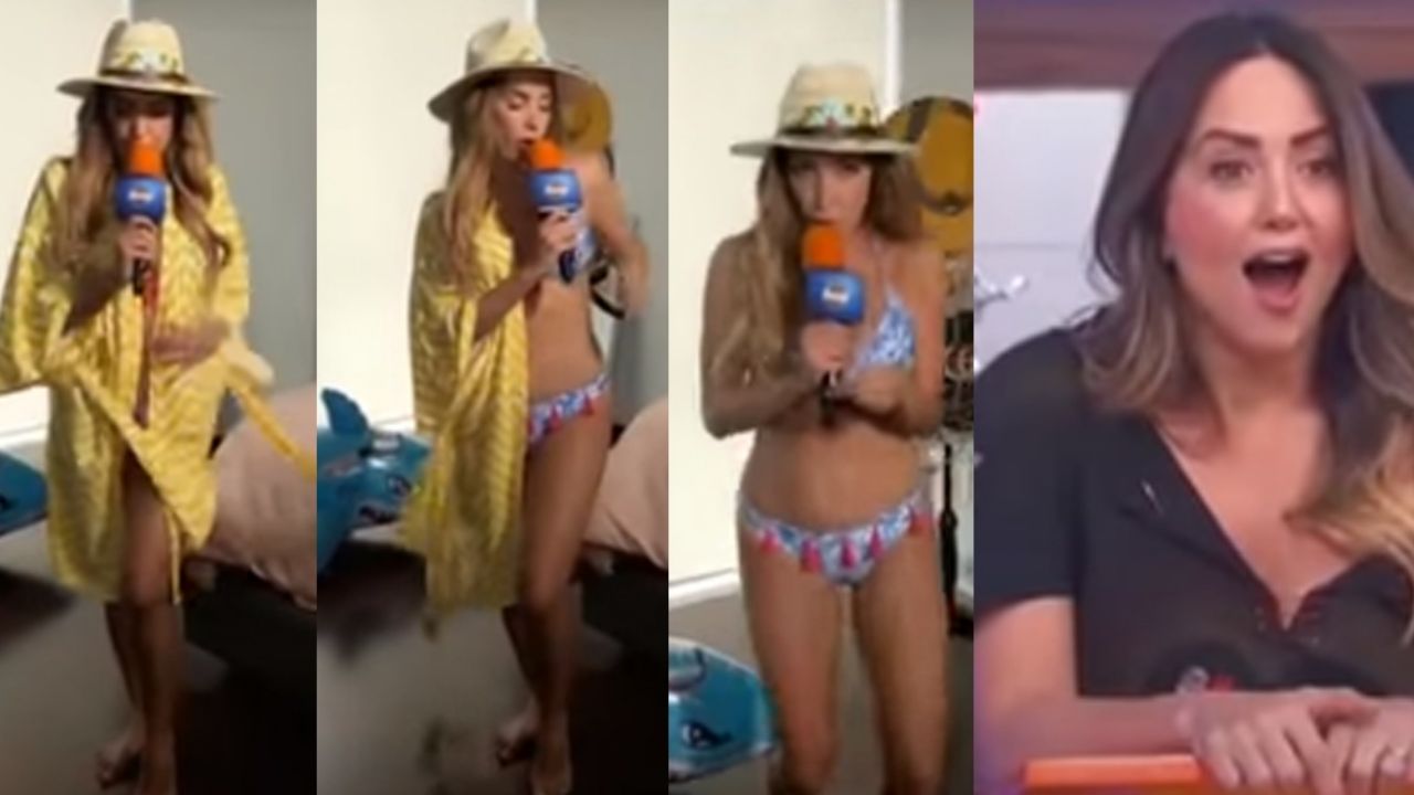 Andrea Escalona pierde el pudor y se quita la ropa en vivo: “Te vi hasta el as”