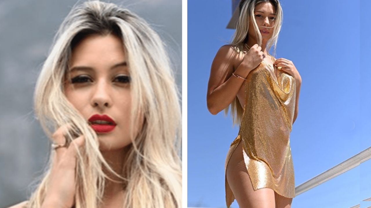 ¿Sin nada debajo? Issa Vegas luce sus titánicos encantos con vestido dorado