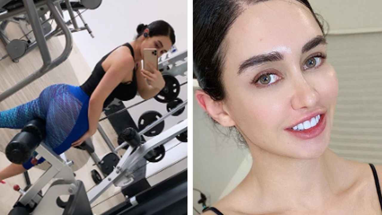 Con ‘encarnados’ leggings, así se ejercita Joselyn Cano encerrada en casa