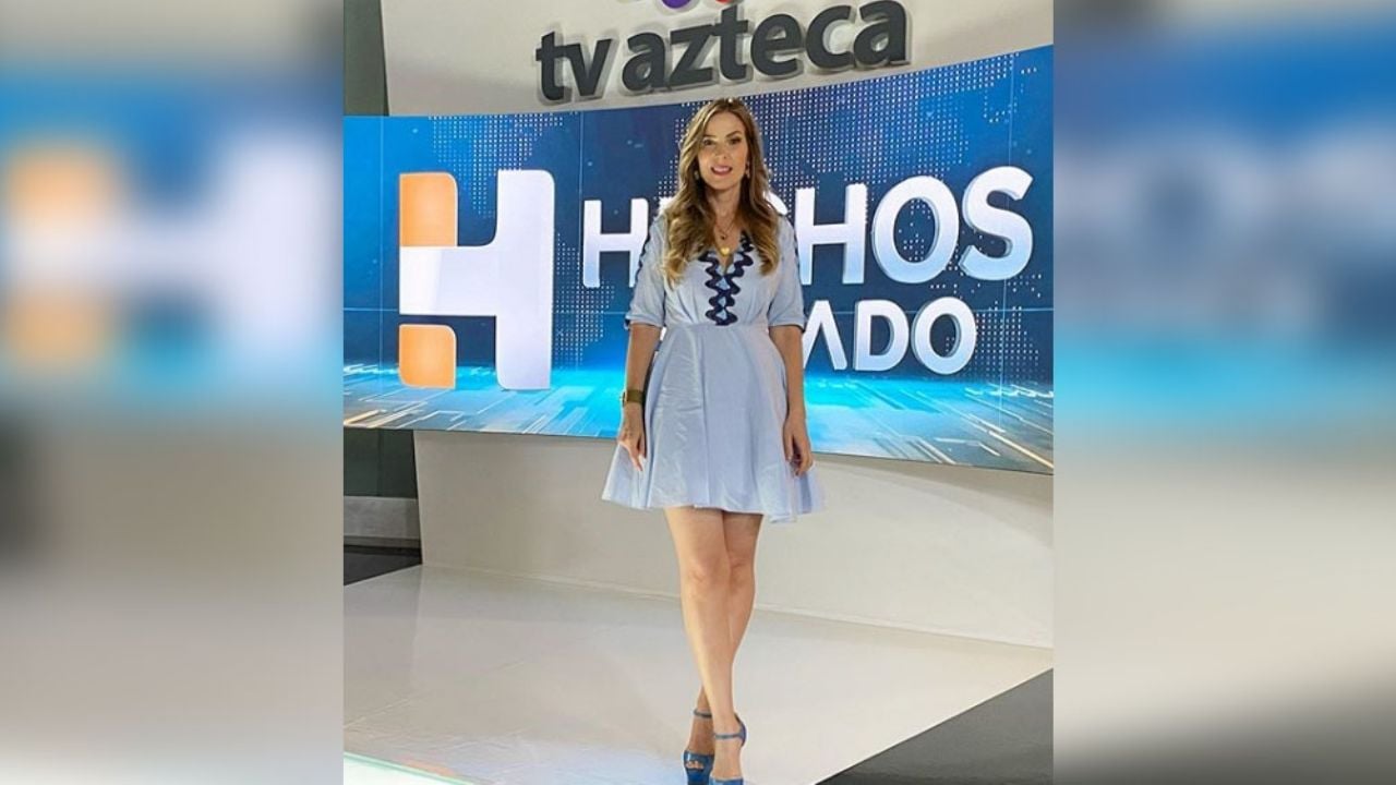 Carolina Rocha, conductora de TV Azteca, infarta a la audiencia con sexy vestido