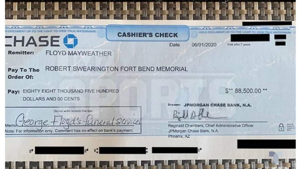 Revelan la cantidad que donó Mayweather para funerales de George Floyd