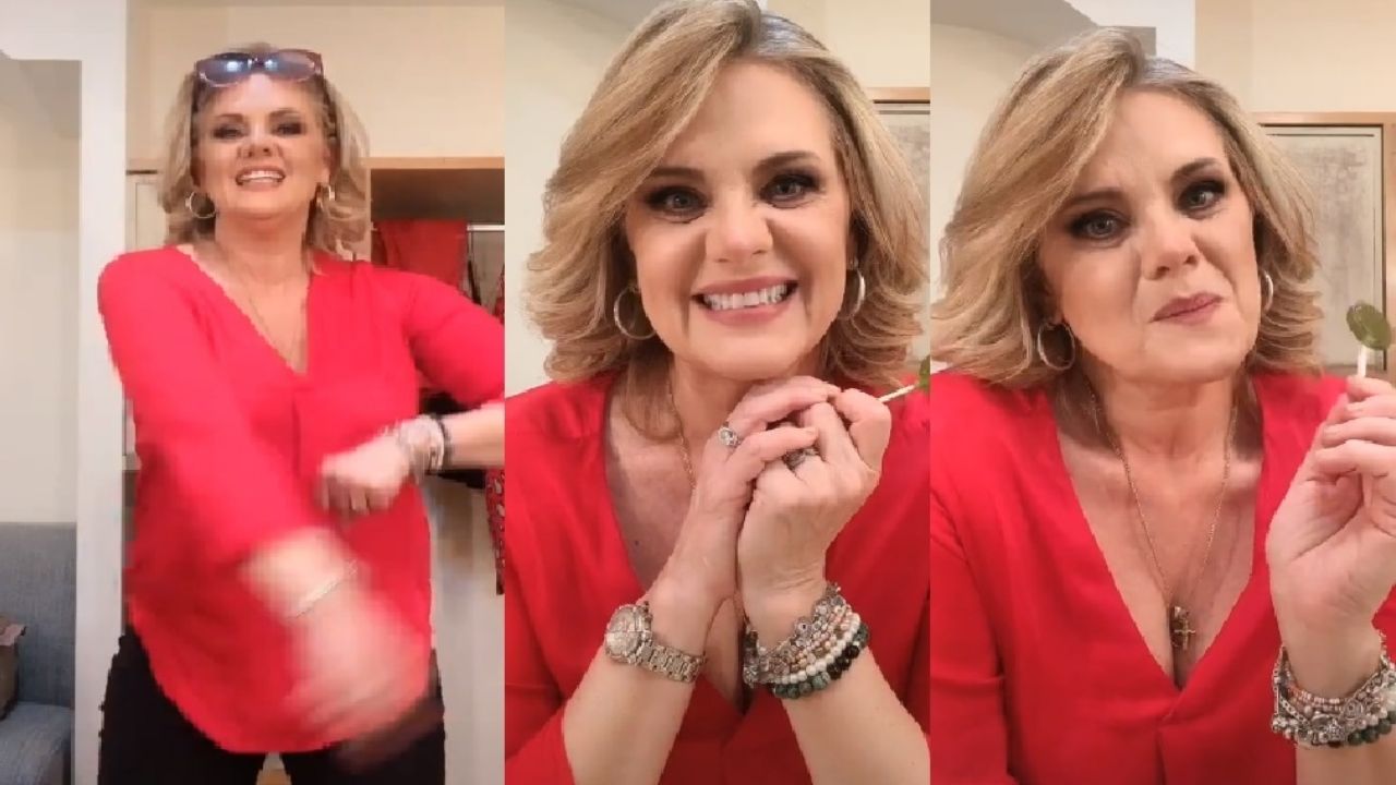 Con paleta en mano, Érika Buenfil, la ‘reina del TikTok’ mejora famosa coreografía