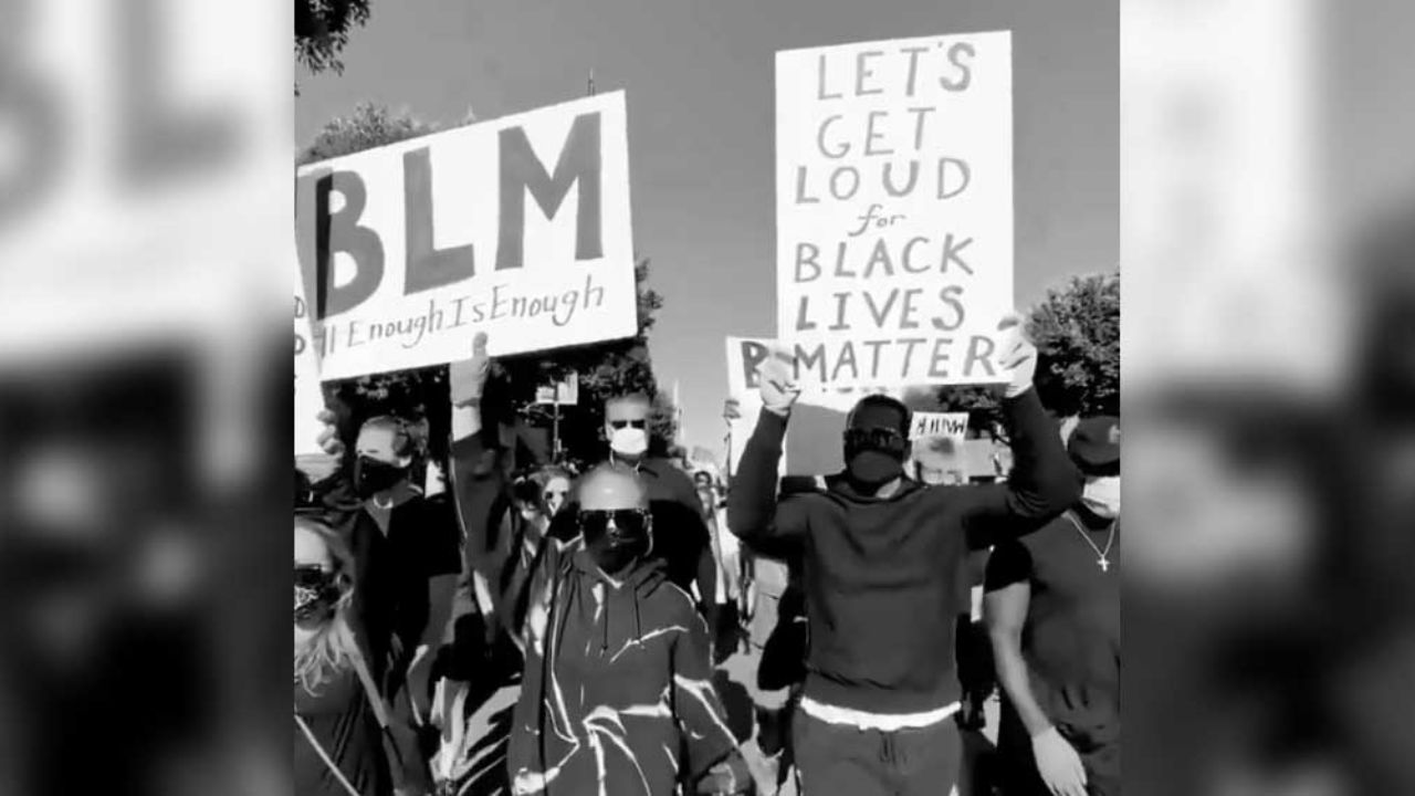 Jennifer Lopez y Alex Rodriguez participan en protesta pacífica contra el racismo