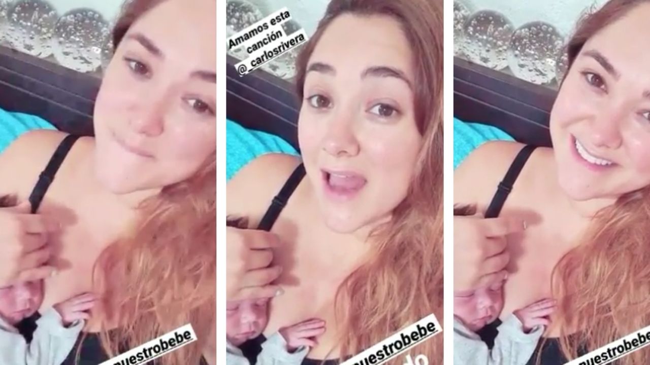 VIDEO: Sherlyn enternece a Instagram al cantarle a su bebé para arrullarlo