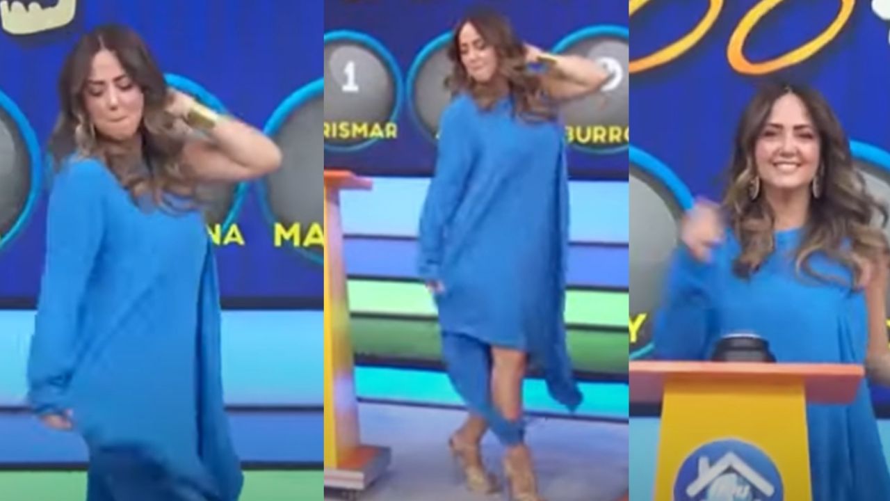 Andrea Legarreta alborota ‘Hoy’ al perrear y levantar su vestido en vivo