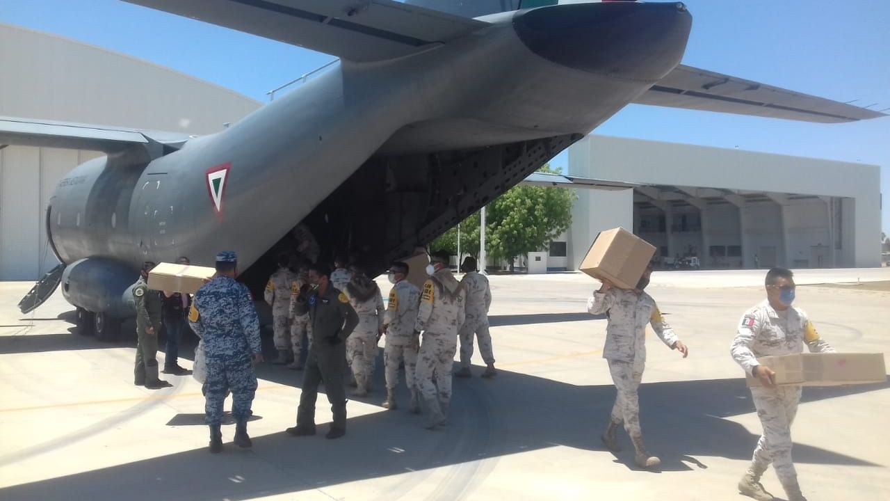 Sedena envía más de 5 toneladas de insumos a Sonora para hacer frente al Covid-19