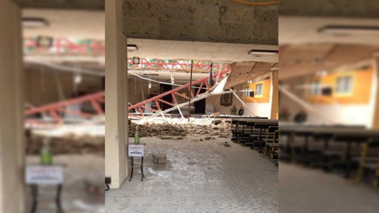 Desplome de techo en una iglesia deja saldo de 10 personas lesionadas