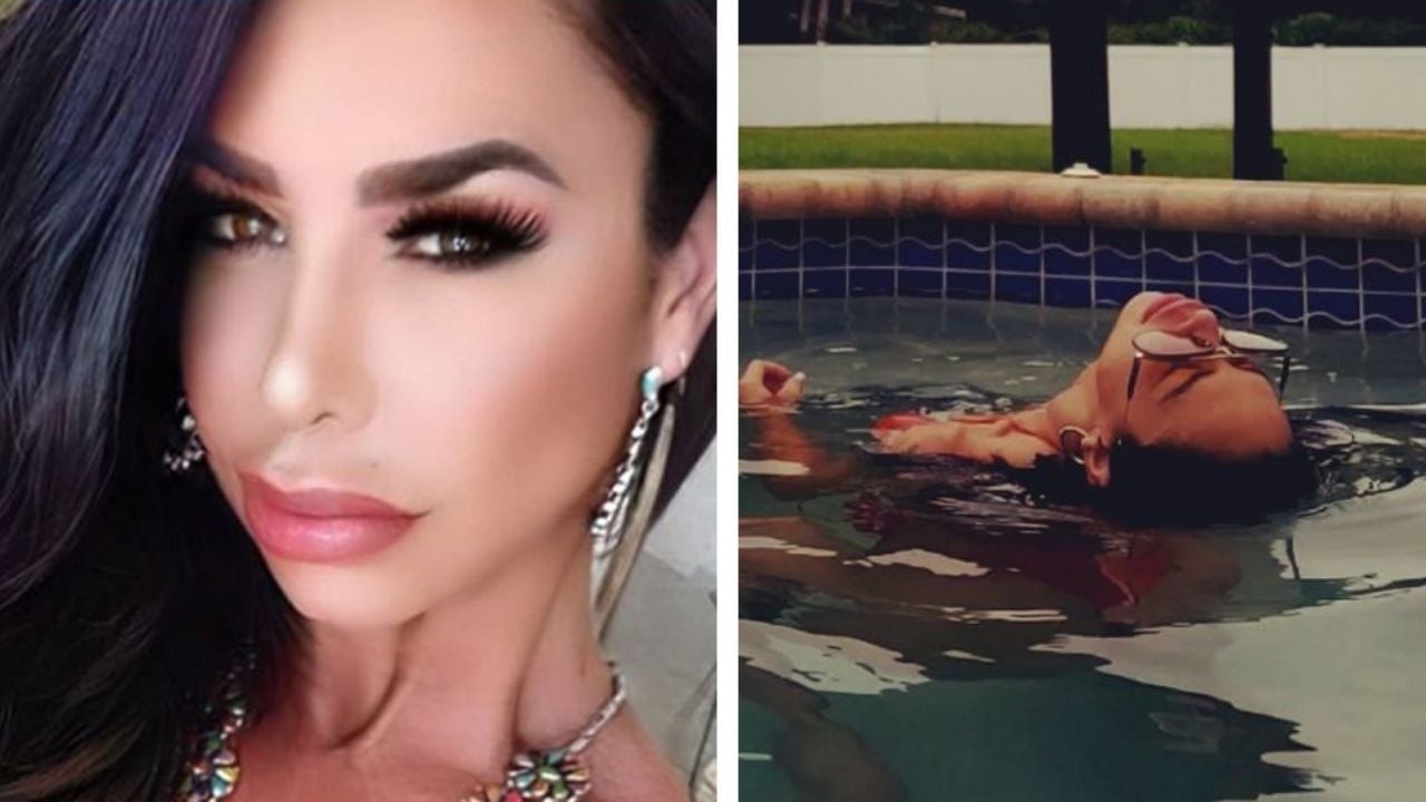 Lis Vega le pone un alto al calor sumergida en la piscina y con diminuto bikini
