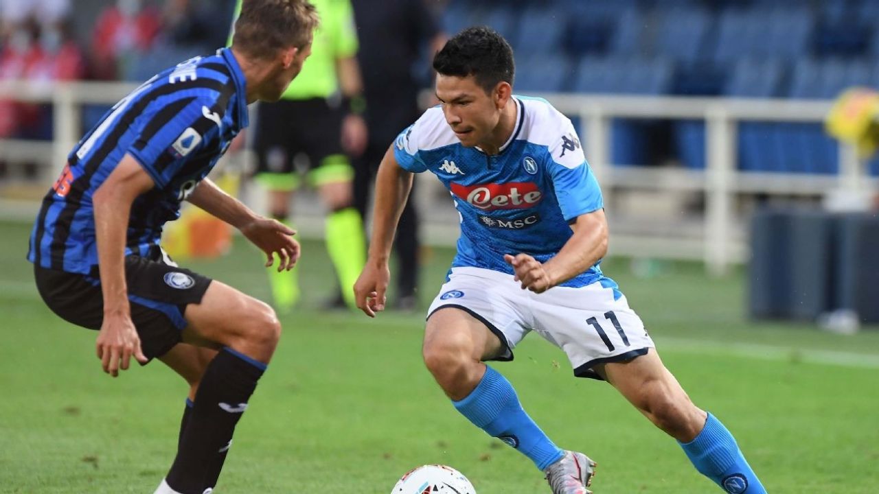 El ‘Chucky’ Lozano suma minutos en la derrota del Napoli ante el Atalanta