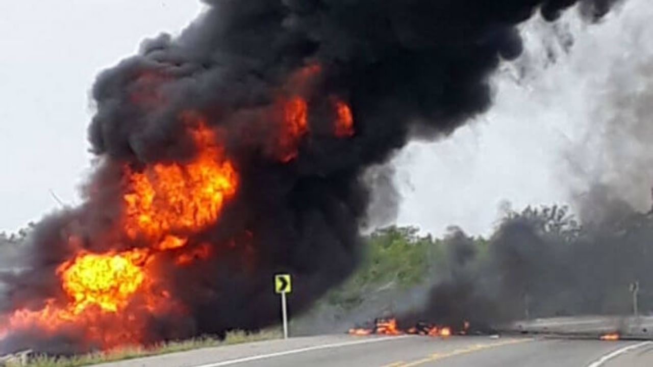 Se elevan a 16 los muertos en incendio de camión cisterna cargado de gasolina en Colombia