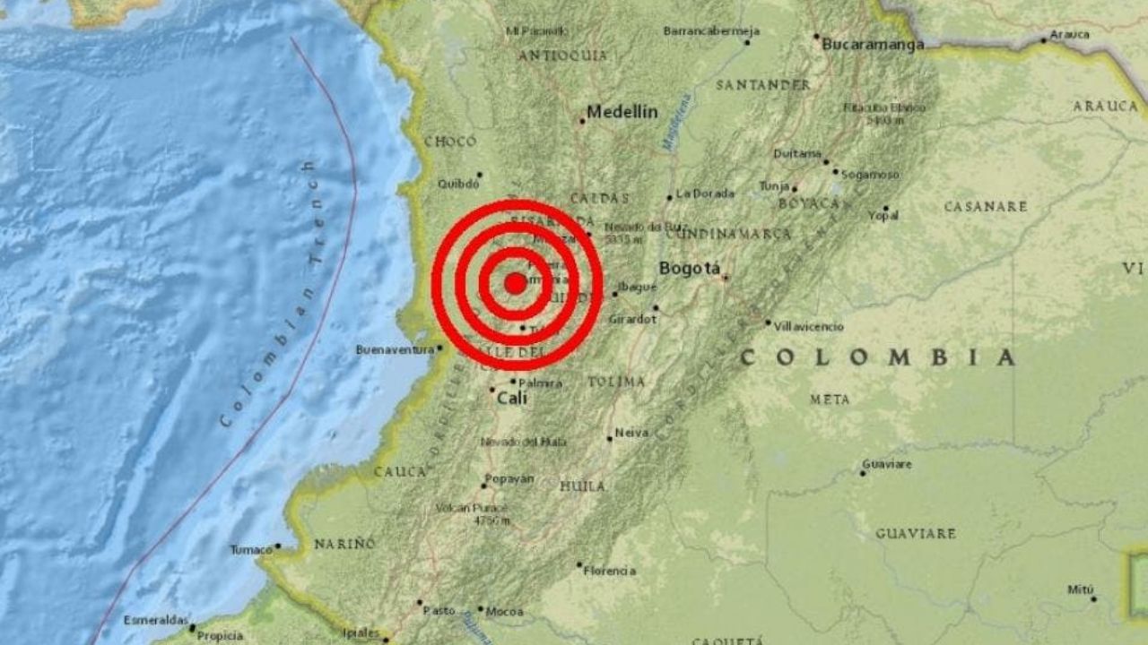 Fuerte sismo de 5.5 grados se siente en varias zonas del centro de Colombia